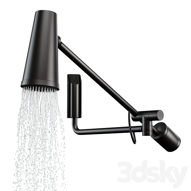 Overhead shower Zucchetti Closer 3DS Max Model - thumbnail 2