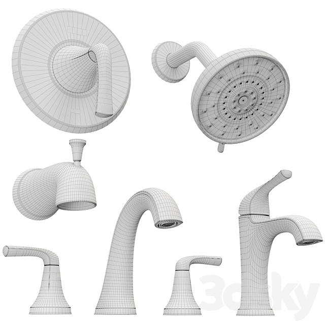 Pfister Ladera Shower and Faucets 3DS Max Model - thumbnail 5