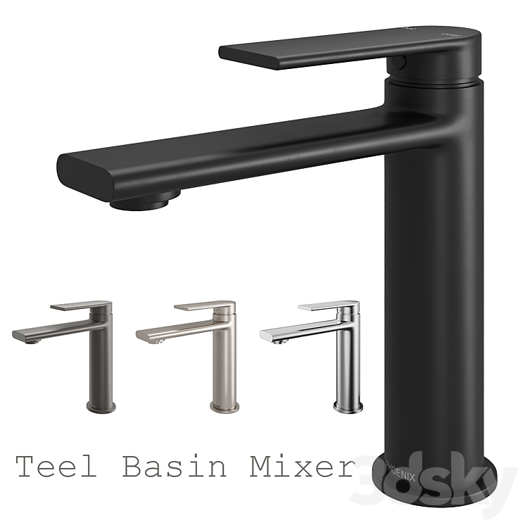 Phoenix Teel Basin Mixer 3DS Max Model - thumbnail 1