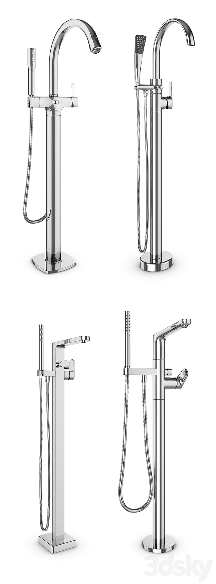 Ravak Villeroy & Boch GROHE set 28 bath mixers 3DS Max - thumbnail 2