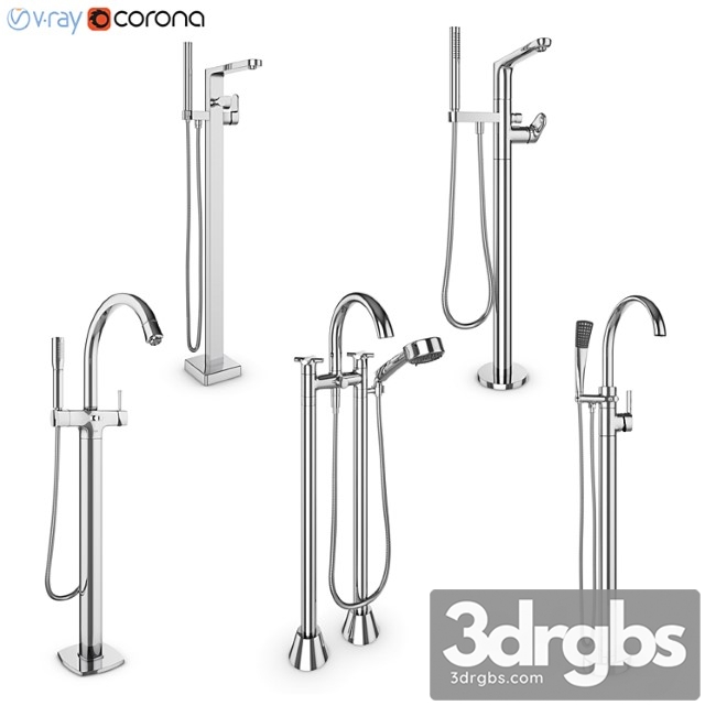 Ravak Villeroy Boch Grohe Set 28 Bath Mixers 3dsmax Download - thumbnail 1