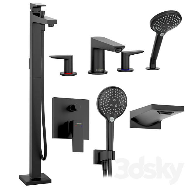 Refill HANSGROHE Set 1 | Ecostat | Metropol | Talis with adjustable shower head 3DS Max Model - thumbnail 5