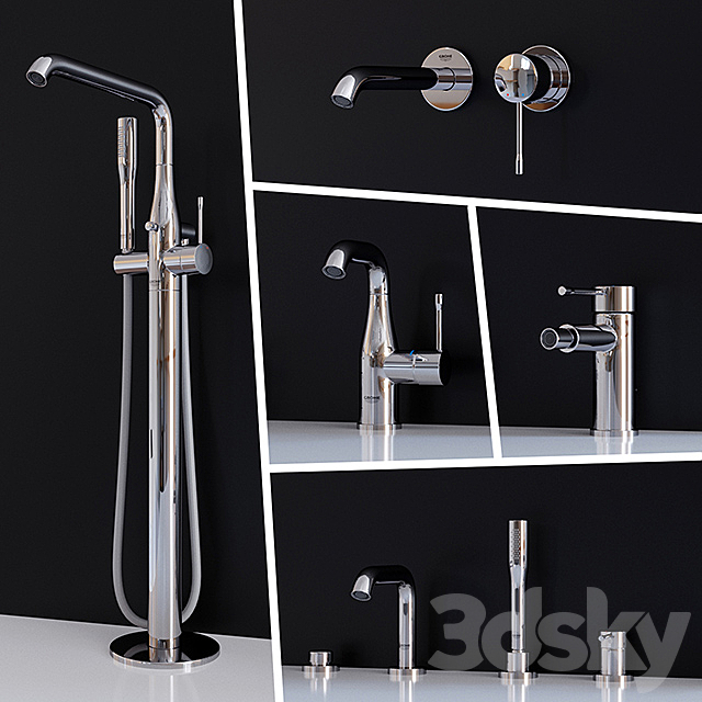 Set mixer Grohe Essence New (Part 2) 3DS Max Model - thumbnail 1