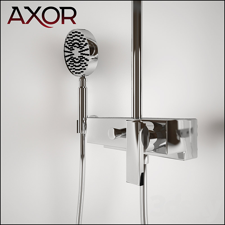 Shower Axor Citterio 3DS Max - thumbnail 2