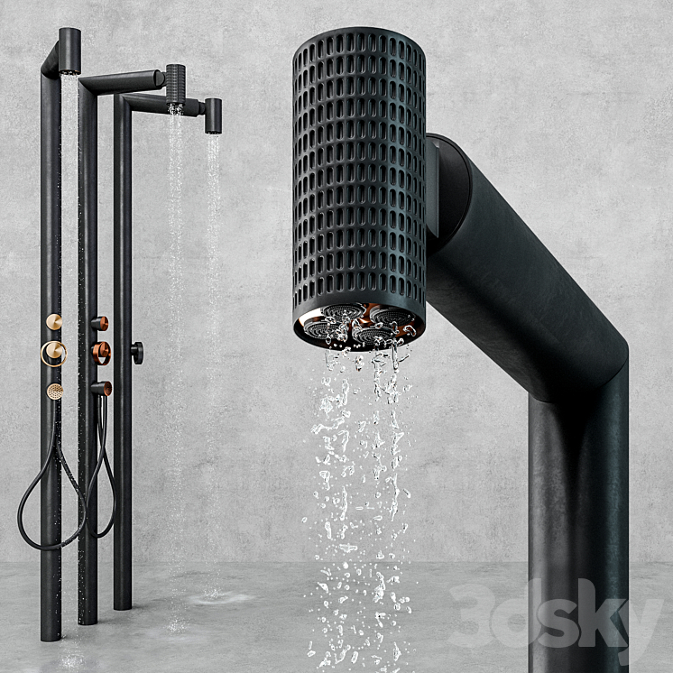 Shower Gessi Outdoor Wellness G01 3DS Max - thumbnail 1