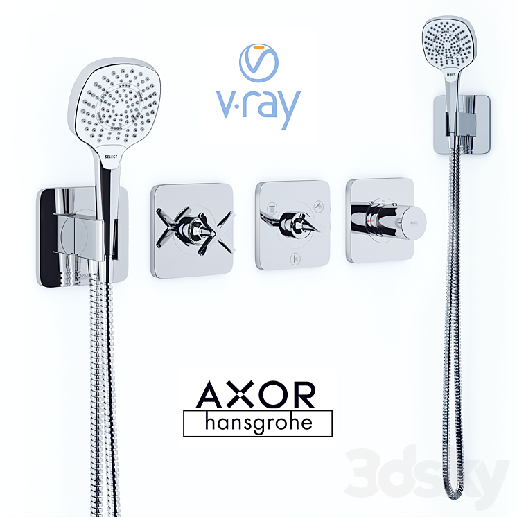 Shower Hansgrohe Axor 3DS Max - thumbnail 1