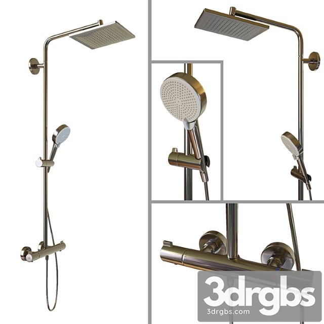 Shower Rack Hansgrohe Crometta E 240 3dsmax Download - thumbnail 1