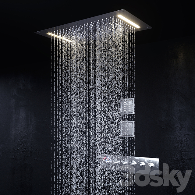 Shower set 3DS Max Model - thumbnail 1