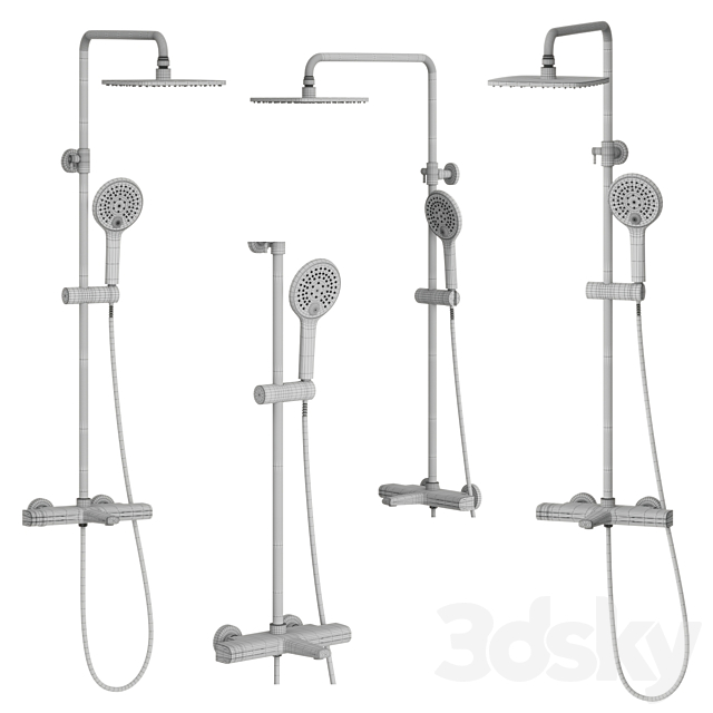 Shower set IDDIS Uniterm UNISBBTi06 3ds Max - thumbnail 2