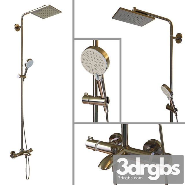 Shower Stand Hansgrohe Crometta E 240 1jet 3dsmax Download - thumbnail 1