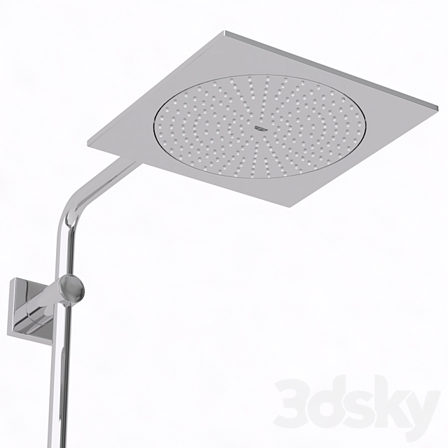 Shower System Grohe Rainshower F-Series System 254 3DS Max Model - thumbnail 4