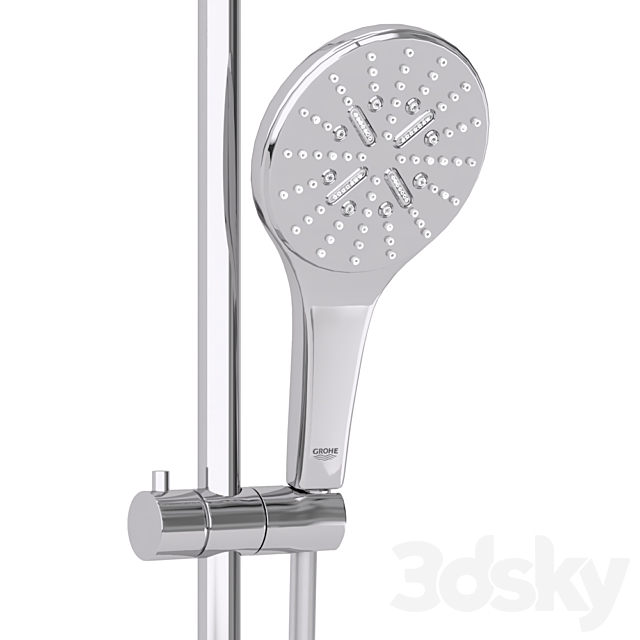 Shower system Grohe Rainshower Smartactive Cube 310_v2 3DS Max Model - thumbnail 4