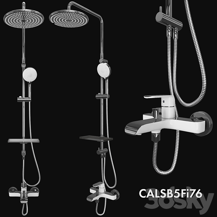 Shower system Iddis Calipso 3DS Max - thumbnail 1