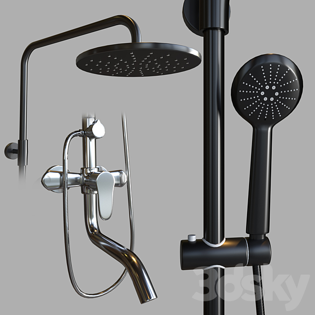 Shower system SHR-0020 3DS Max Model - thumbnail 2