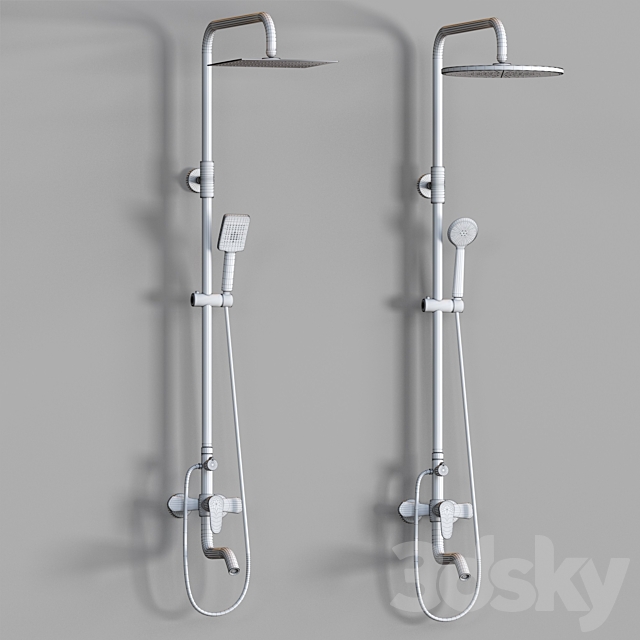 Shower system SHR-0020 3DS Max Model - thumbnail 3