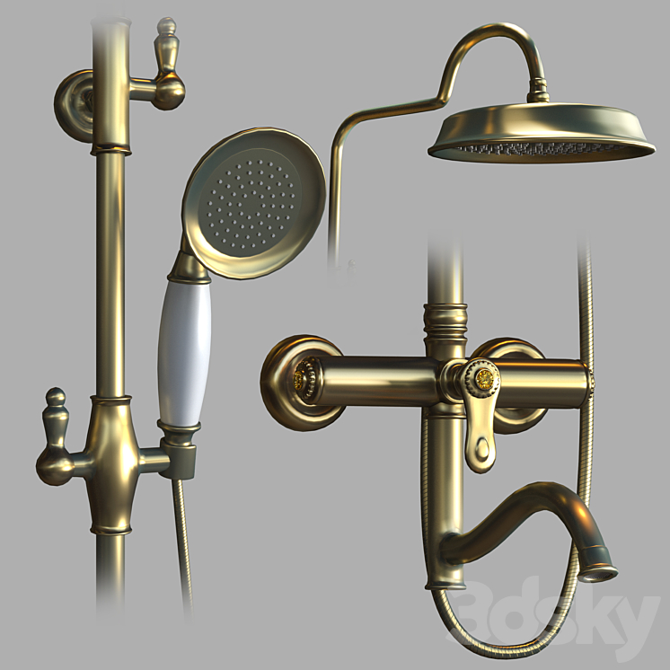 shower system SHR-0024 3DS Max - thumbnail 2