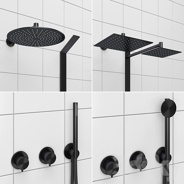 Shower systems and faucets CEA set 40 3DSMax File - thumbnail 2