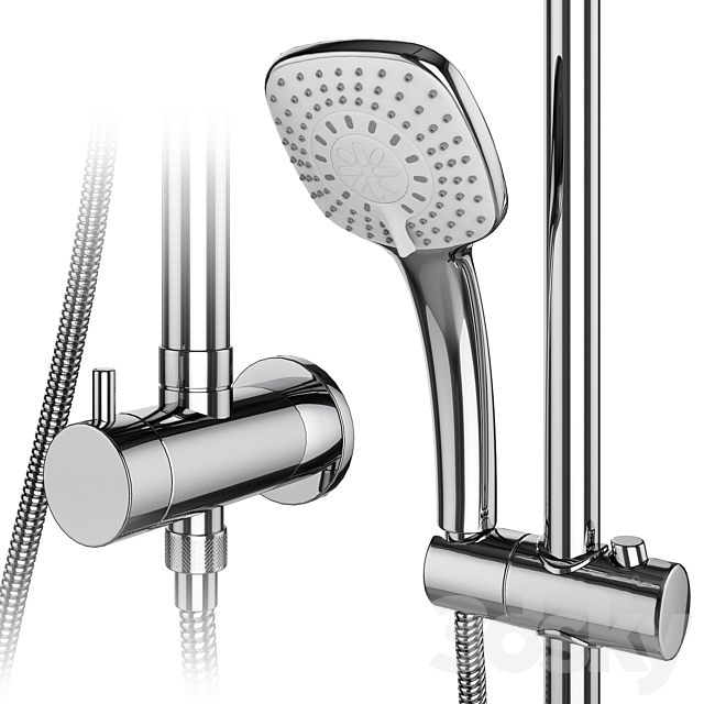 Shower Systems IDEAL standard set 126 3ds Max - thumbnail 2