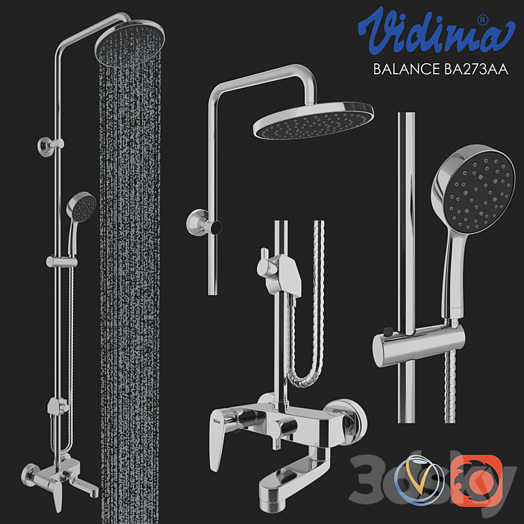 Shower-Vidima Balance BA AA 270 3DS Max - thumbnail 1