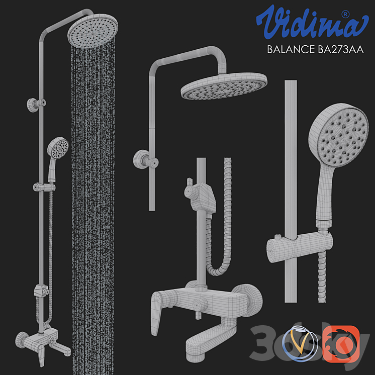 Shower-Vidima Balance BA AA 270 3DS Max - thumbnail 2