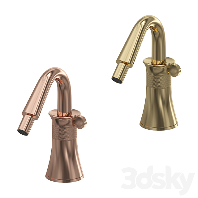 Single-hole bidet mixer Stella 130 3DSMax File - thumbnail 3