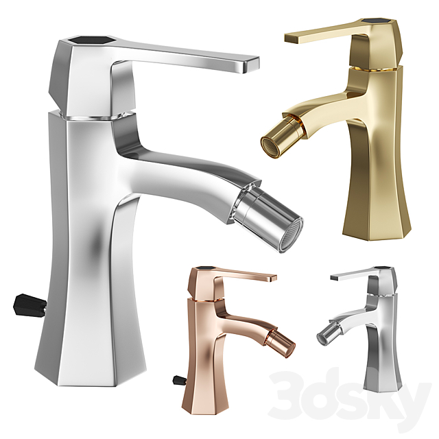 Single lever bidet  faucet 3ds Max - thumbnail 1