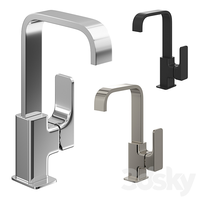 Single lever washbasin faucet EnergySave Cisal Cubic 3ds Max - thumbnail 1