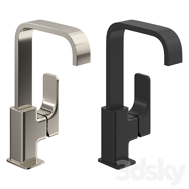 Single lever washbasin faucet EnergySave Cisal Cubic 3ds Max - thumbnail 2