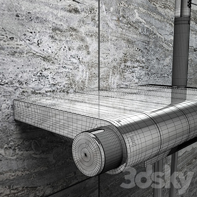 Thermostat Jacob Delafon Aparu E9113-CP bath with shower 3DS Max Model - thumbnail 2