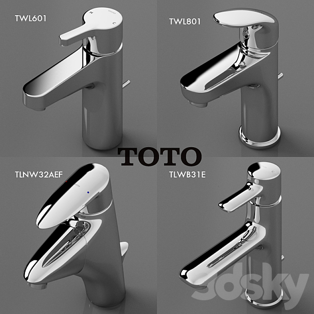 toto faucets collection 2 3ds Max - thumbnail 1