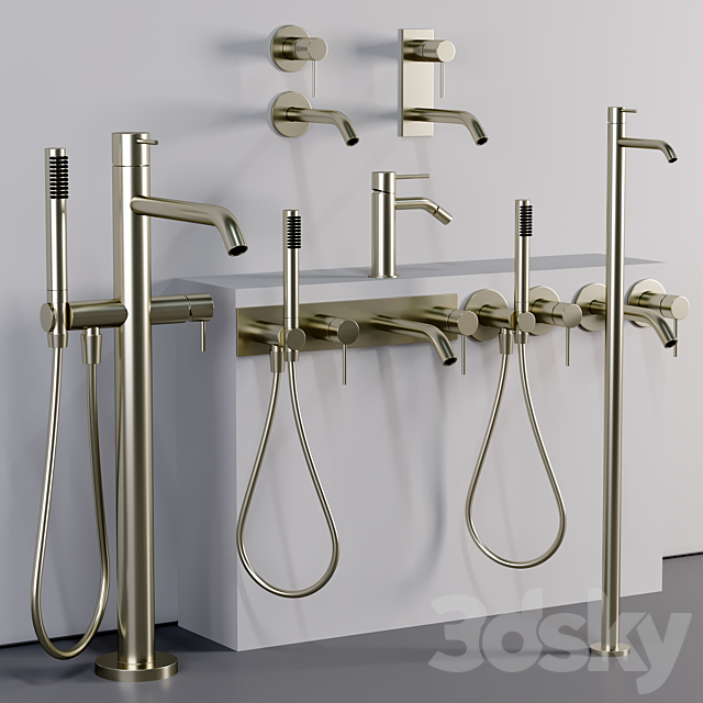 Treemme taps and shower set 12 3ds Max - thumbnail 1