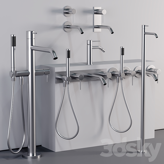 Treemme taps and shower set 12 3ds Max - thumbnail 2