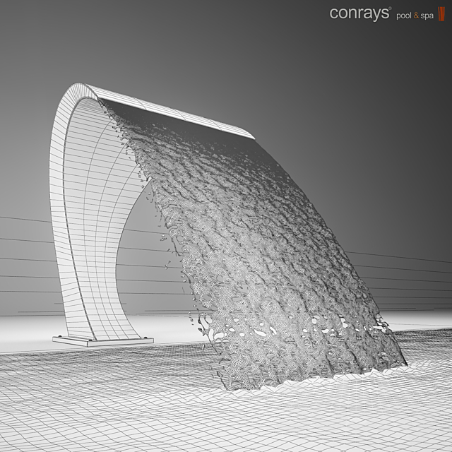 Waterfall Pool Cobra 3DS Max Model - thumbnail 3