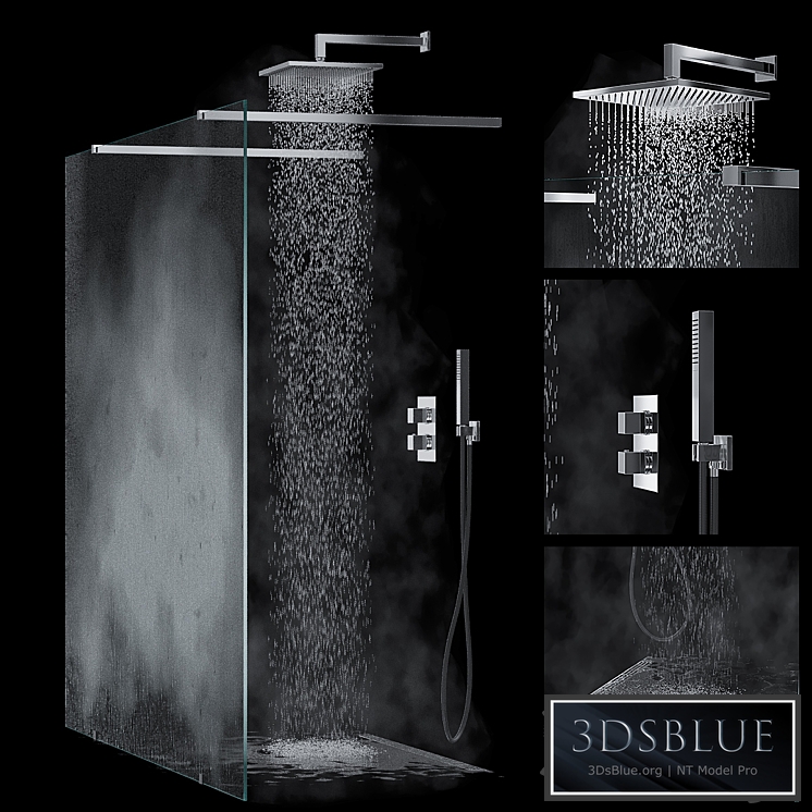 Built-in shower system Palazzani Track 3DS Max - thumbnail 3