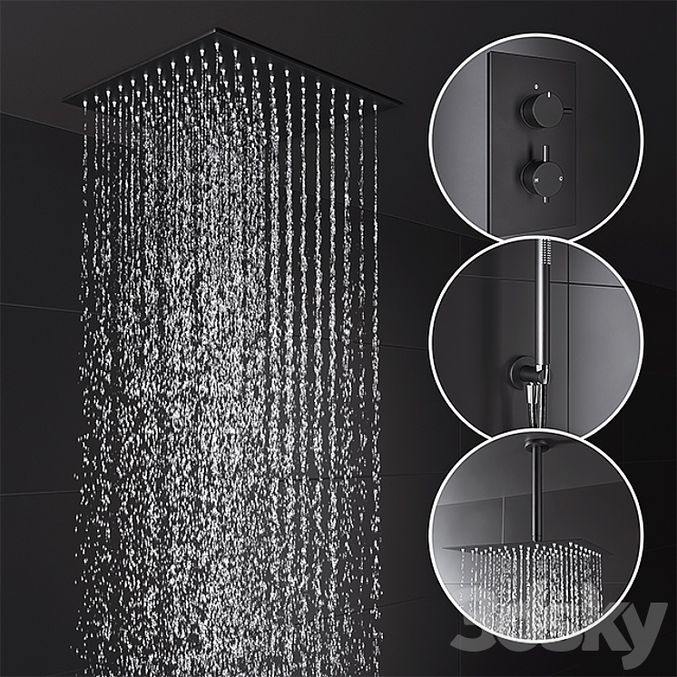 Deluge shower set 3DS Max - thumbnail 1