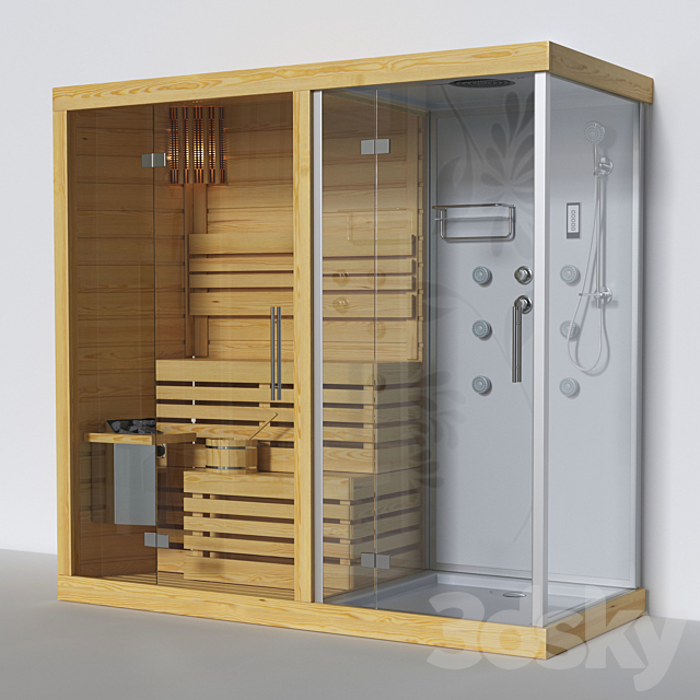 Finnish sauna 3ds Max - thumbnail 1