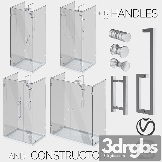 Glass Cabins Designer and A Set Of Handles (2) 3dsmax Download - thumbnail 1