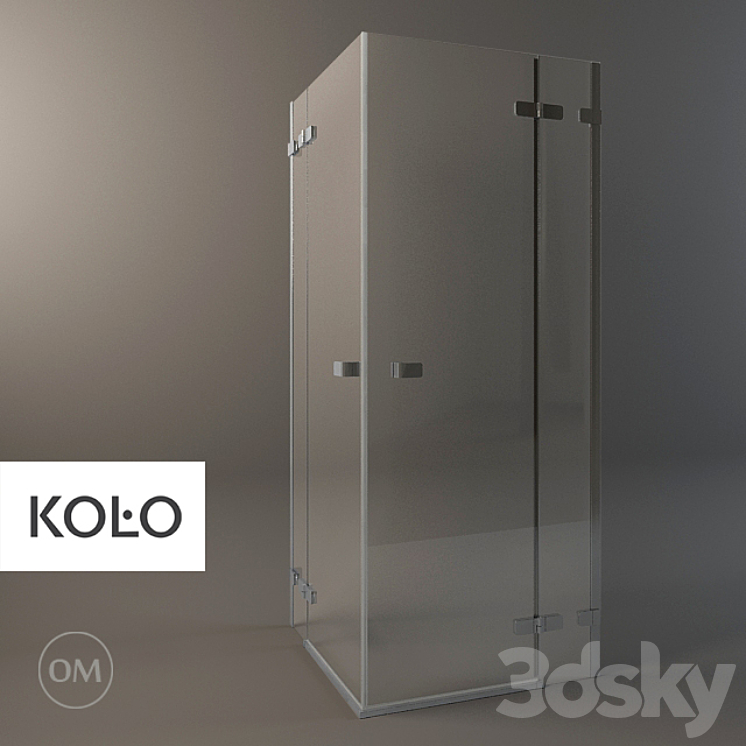 KOLO Square shower cabin next 80 3DS Max - thumbnail 1