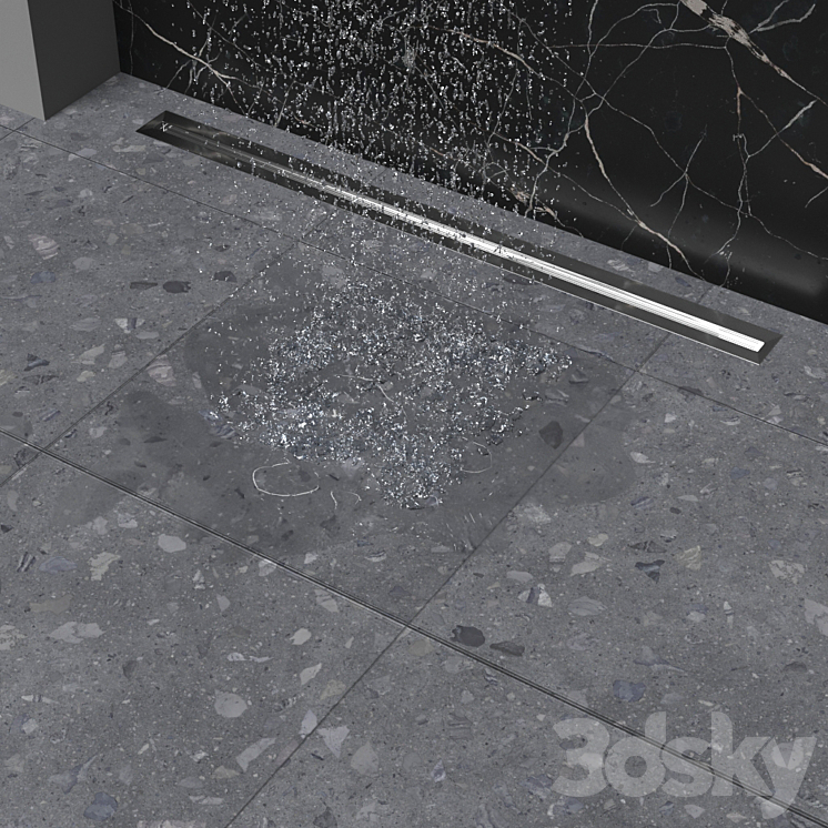 modern interior shower (fantini) 3DS Max Model - thumbnail 2