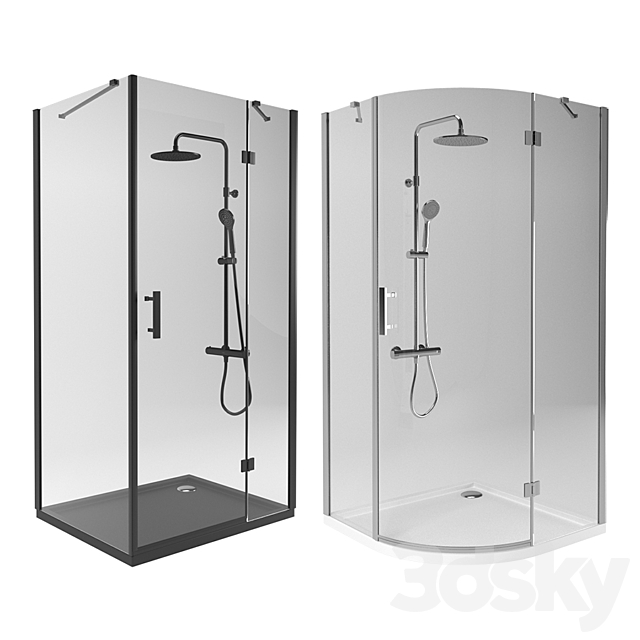 Omnires Shower Enclosures 3DS Max Model - thumbnail 2