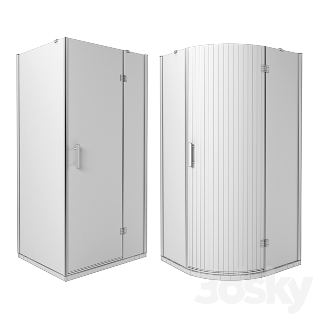 Omnires Shower Enclosures 3DS Max Model - thumbnail 3