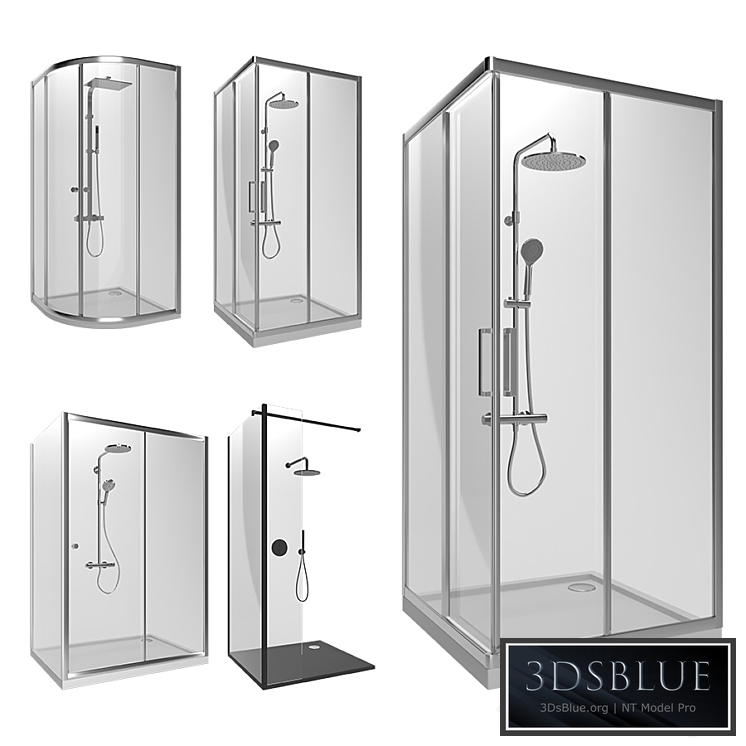 Omnires Shower Enclosures set 2 3DS Max - thumbnail 3