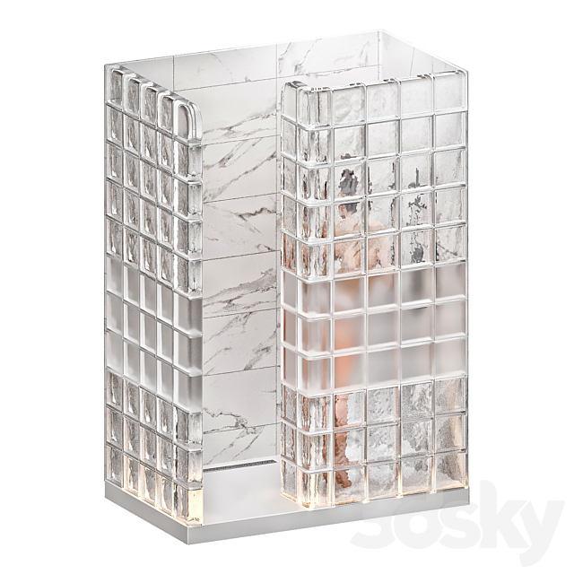 Pallet of glass block 3DS Max Model - thumbnail 4