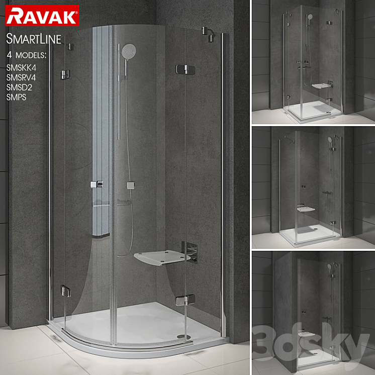 Range of showers Ravak SmartLine 3DS Max - thumbnail 1