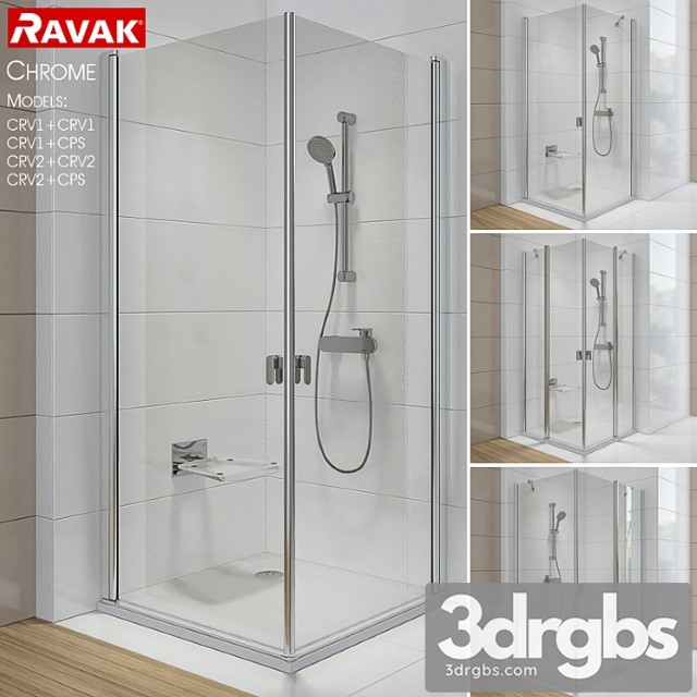 Ravak Chrome Corner Enclosures 3dsmax Download - thumbnail 1