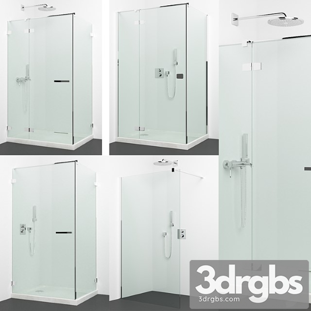 Set of Shower Cabins Radaway Grohe 3dsmax Download - thumbnail 1