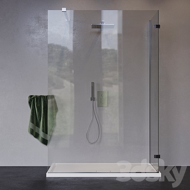 shower cabin 3DS Max Model - thumbnail 2