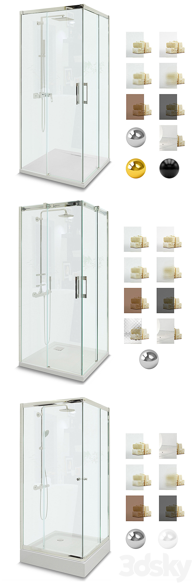 SHOWER CABINS Radaway 3ds Max - thumbnail 2