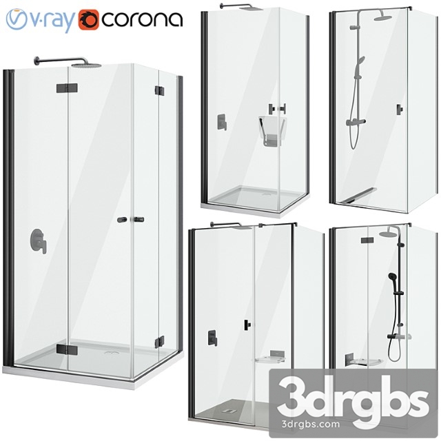 Shower cabins radaway nes 8 black set 135 - thumbnail 1