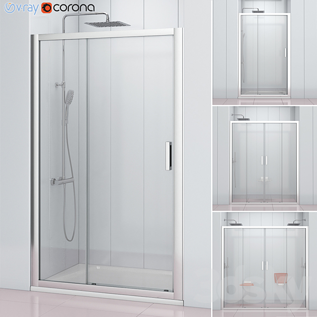 Shower doors Ravak | 10 3ds Max - thumbnail 1